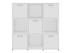 Estantería librería madera contrachapada blanco 90x30x90 cm