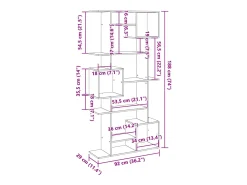 Estantería librería madera de ingeniería blanca 92x29x188 cm