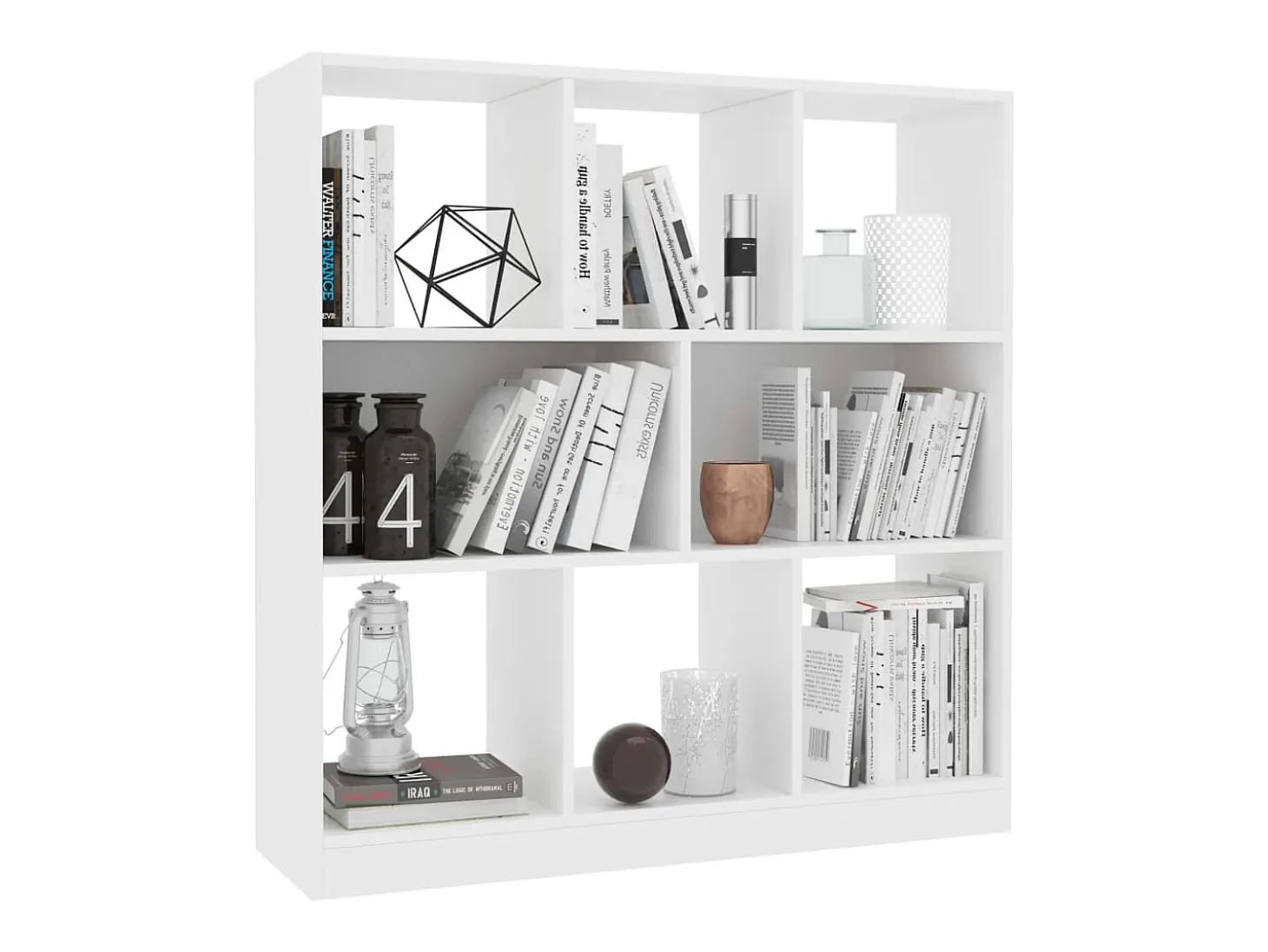 Estantería librería madera contrachapada blanco 97,5x29,5x100cm