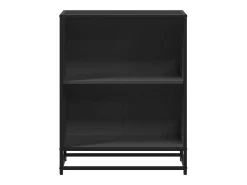Estantería librería madera ingeniería negra 60x35x76 cm