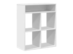 Estantería librería madera contrachapada blanco 66x31x80 cm