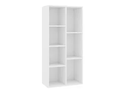 Estantería librería madera contrachapada blanco 50x25x106 cm