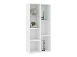 Estantería librería madera contrachapada blanco 50x25x106 cm