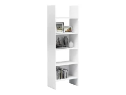 Estantería librería madera contrachapada blanco 60x35x180 cm