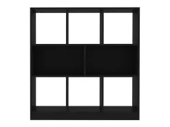 Estantería librería madera contrachapada negro 97,5x29,5x100cm