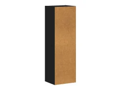 Estantería libros/mueble TV contrachapada negro 36x30x114 cm
