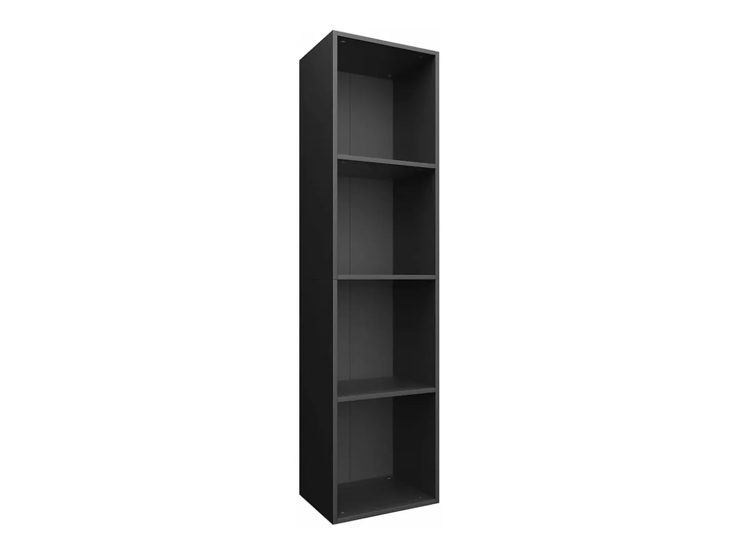 Estantería libros/mueble TV contrachapada negro 36x30x143 cm