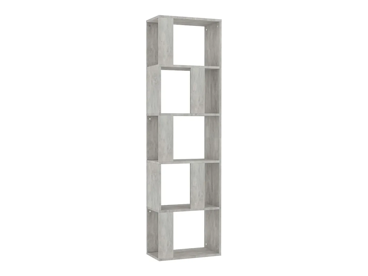 Estantería madera contrachapada gris hormigón 45x24x159cm