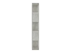 Estantería madera contrachapada gris hormigón 45x24x159cm