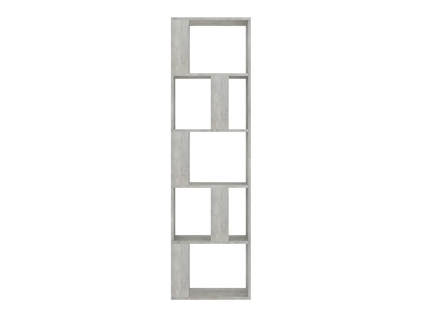 Estantería madera contrachapada gris hormigón 45x24x159cm