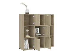 Estantería madera contrachapada color roble Sonoma 90x30x90 cm