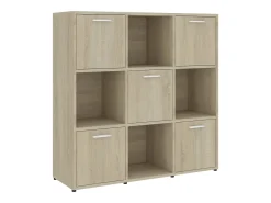 Estantería madera contrachapada color roble Sonoma 90x30x90 cm
