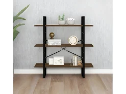 Estantería madera contrachapada roble ahumado 100x30x105 cm