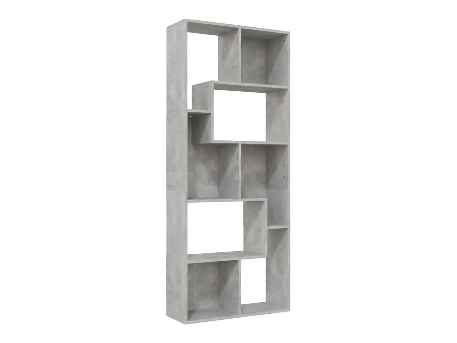 Estantería madera contrachapada gris hormigón 67x24x161 cm