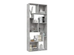 Estantería madera contrachapada gris hormigón 67x24x161 cm