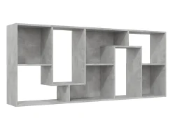 Estantería madera contrachapada gris hormigón 67x24x161 cm