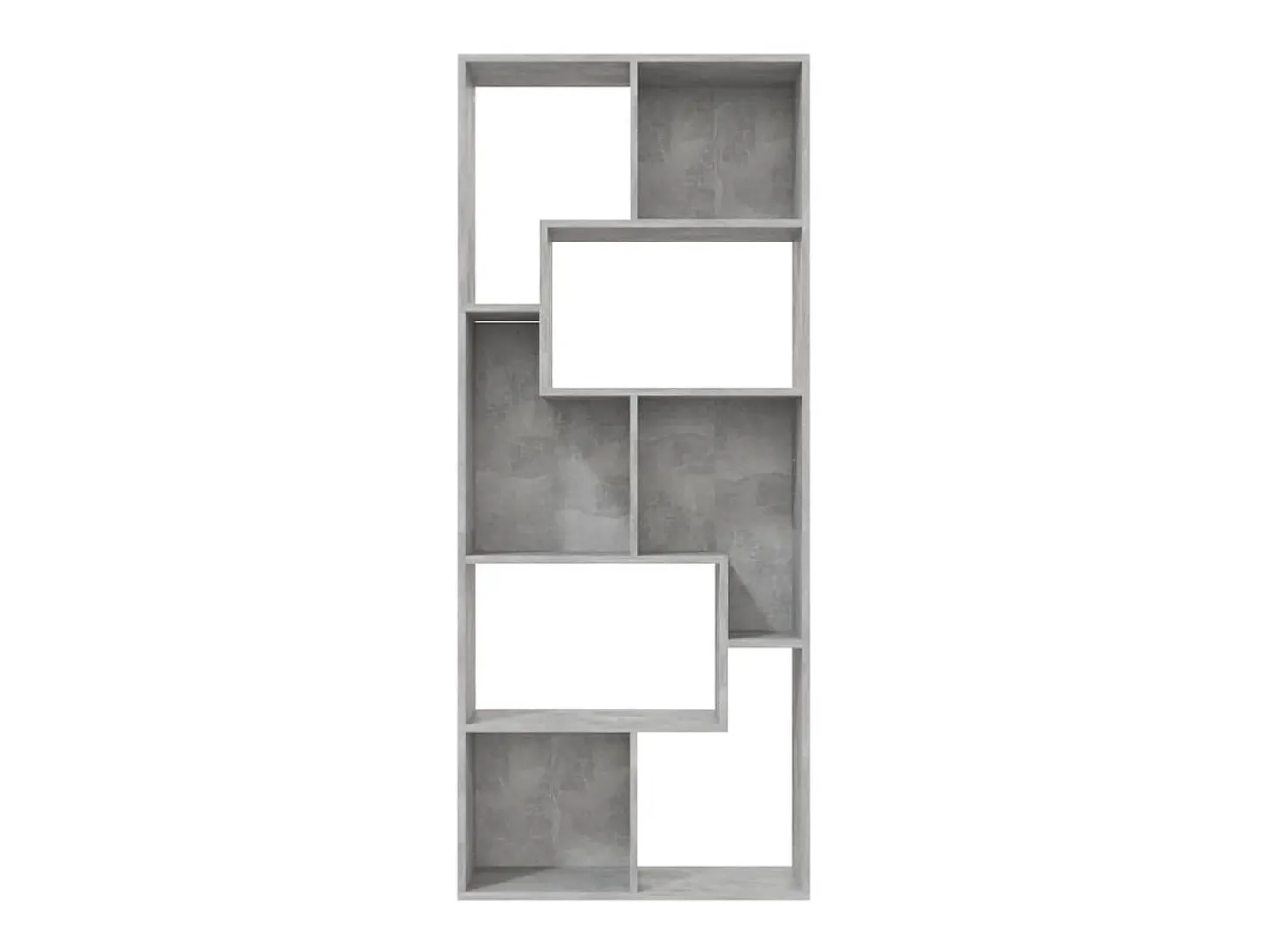 Estantería madera contrachapada gris hormigón 67x24x161 cm