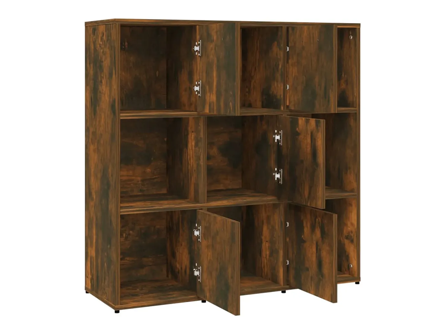 Estantería madera contrachapada color roble ahumado 90x30x90 cm ES630543
