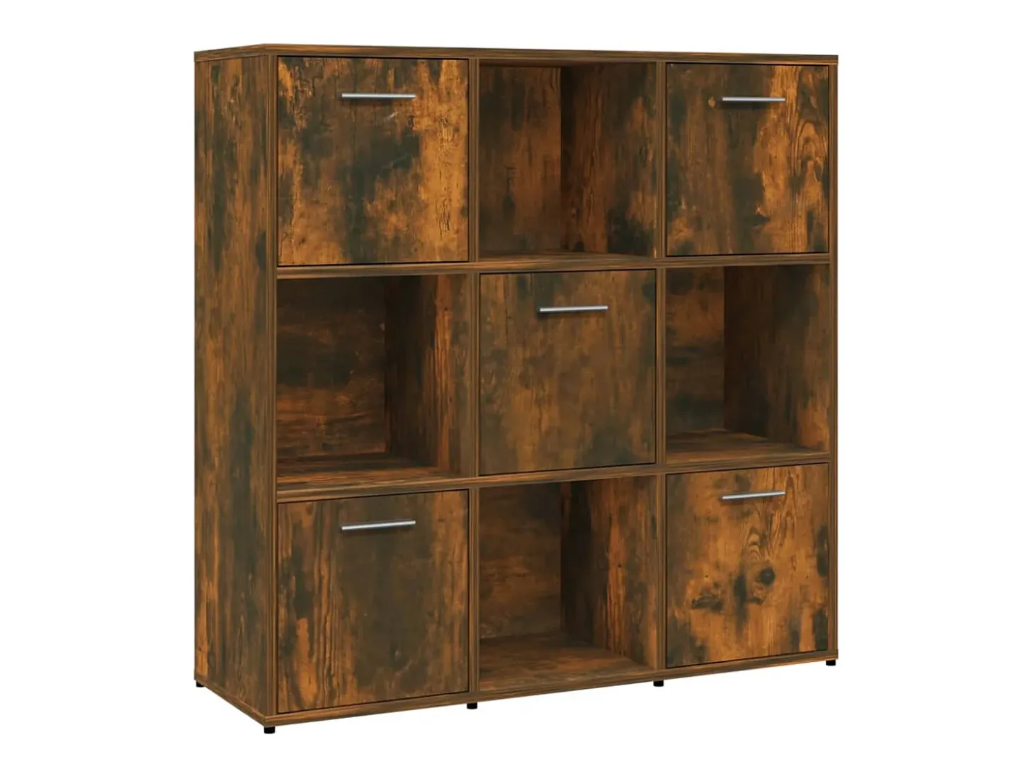 Estantería madera contrachapada color roble ahumado 90x30x90 cm ES630543