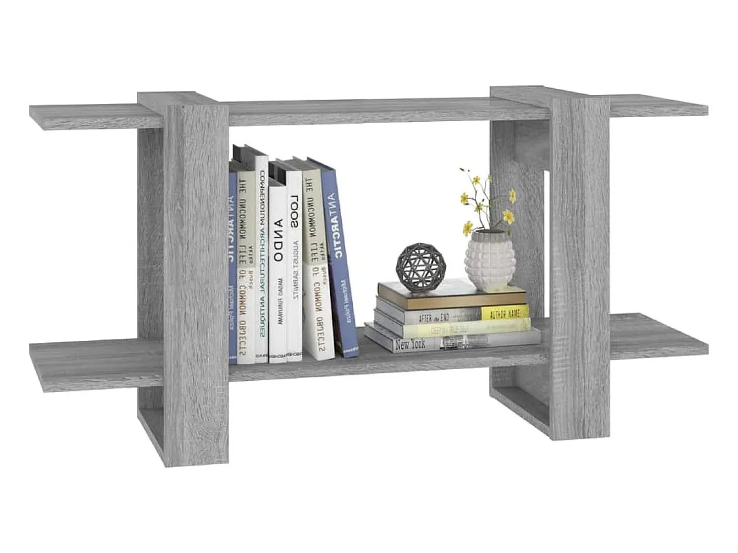 Estantería madera contrachapada gris Sonoma 100x30x51 cm