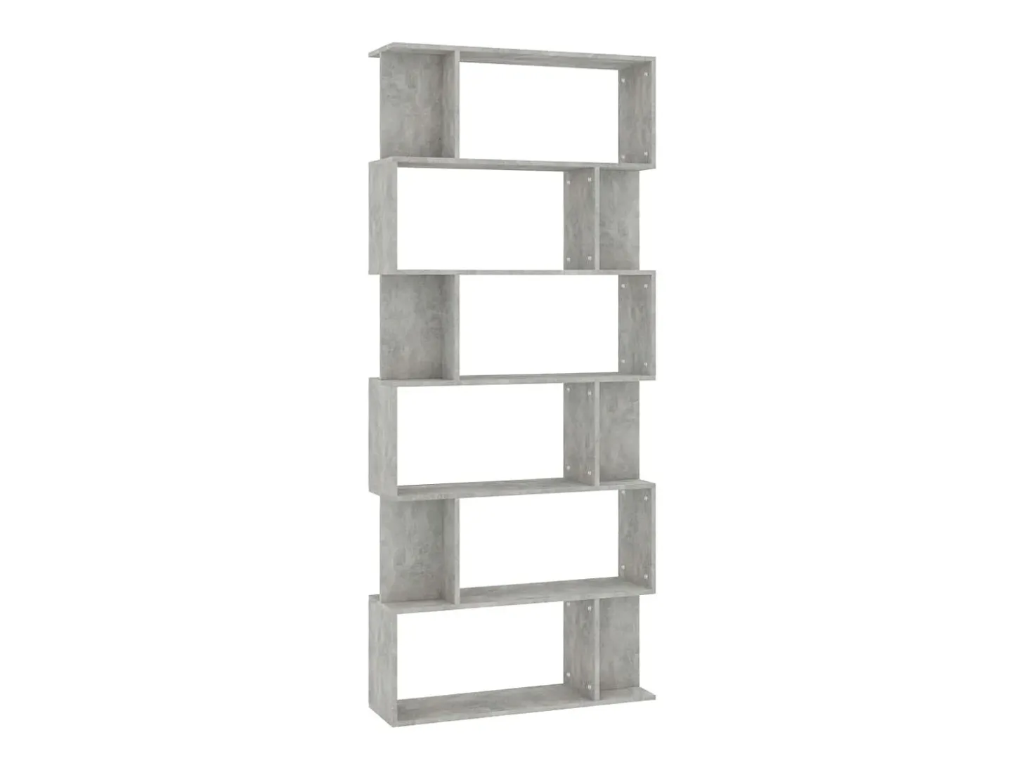 Estantería madera contrachapada gris hormigón 80x24x192cm