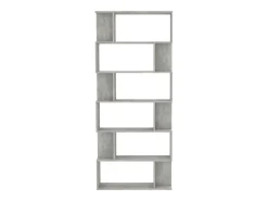 Estantería madera contrachapada gris hormigón 80x24x192cm