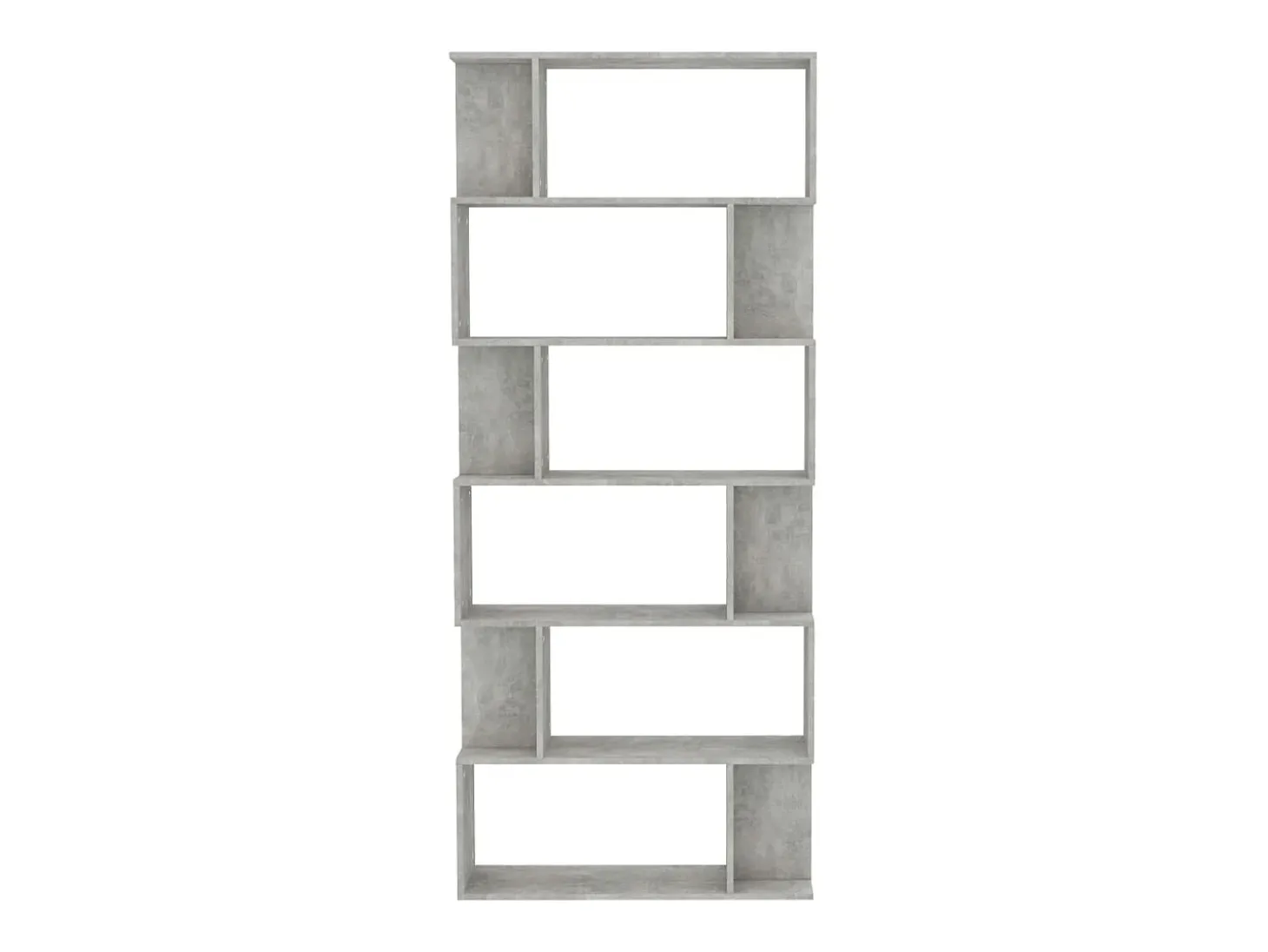 Estantería madera contrachapada gris hormigón 80x24x192cm
