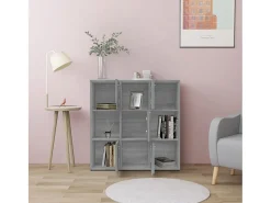 Estantería madera contrachapada gris sonoma 90x30x90cm ES803531