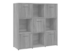 Estantería madera contrachapada gris sonoma 90x30x90cm ES803531