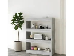 Estantería madera contrachapada gris Sonoma 80x30x103 cm