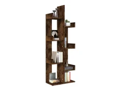 Estantería madera contrachapada roble ahumado 48x25,5x140 cm