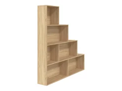 Estantería madera contrachapada color roble Sonoma 155x24x160cm