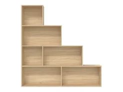Estantería madera contrachapada color roble Sonoma 155x24x160cm