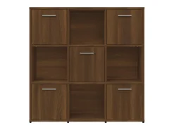 Estantería madera contrachapada roble marrón 90x30x90 cm