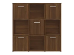 Estantería madera contrachapada roble marrón 90x30x90 cm