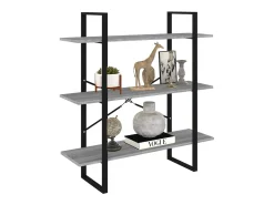 Estantería madera contrachapada gris Sonoma 100x30x105 cm