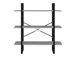 Estantería madera contrachapada gris Sonoma 100x30x105 cm