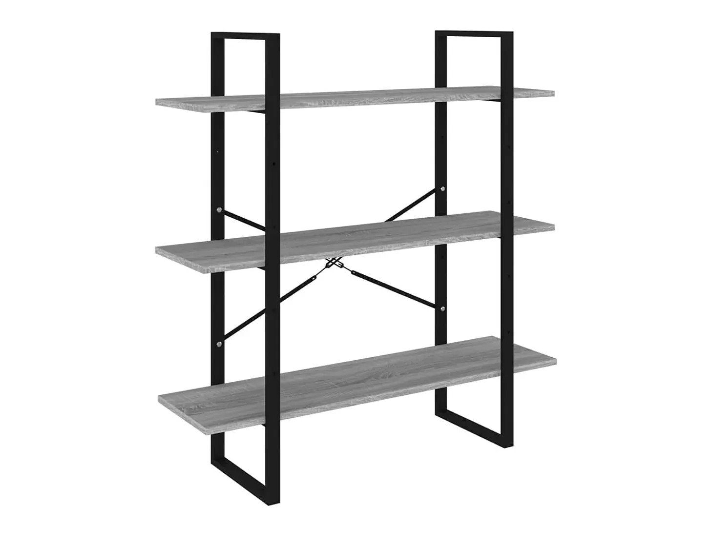 Estantería madera contrachapada gris Sonoma 100x30x105 cm