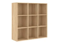 Estantería madera contrachapada color roble Sonoma 98x30x98cm