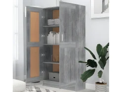 Estantería madera contrachapada gris Sonoma 82,5x30,5x150 cm