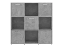 Estantería madera contrachapada gris hormigón 90x30x90 cm