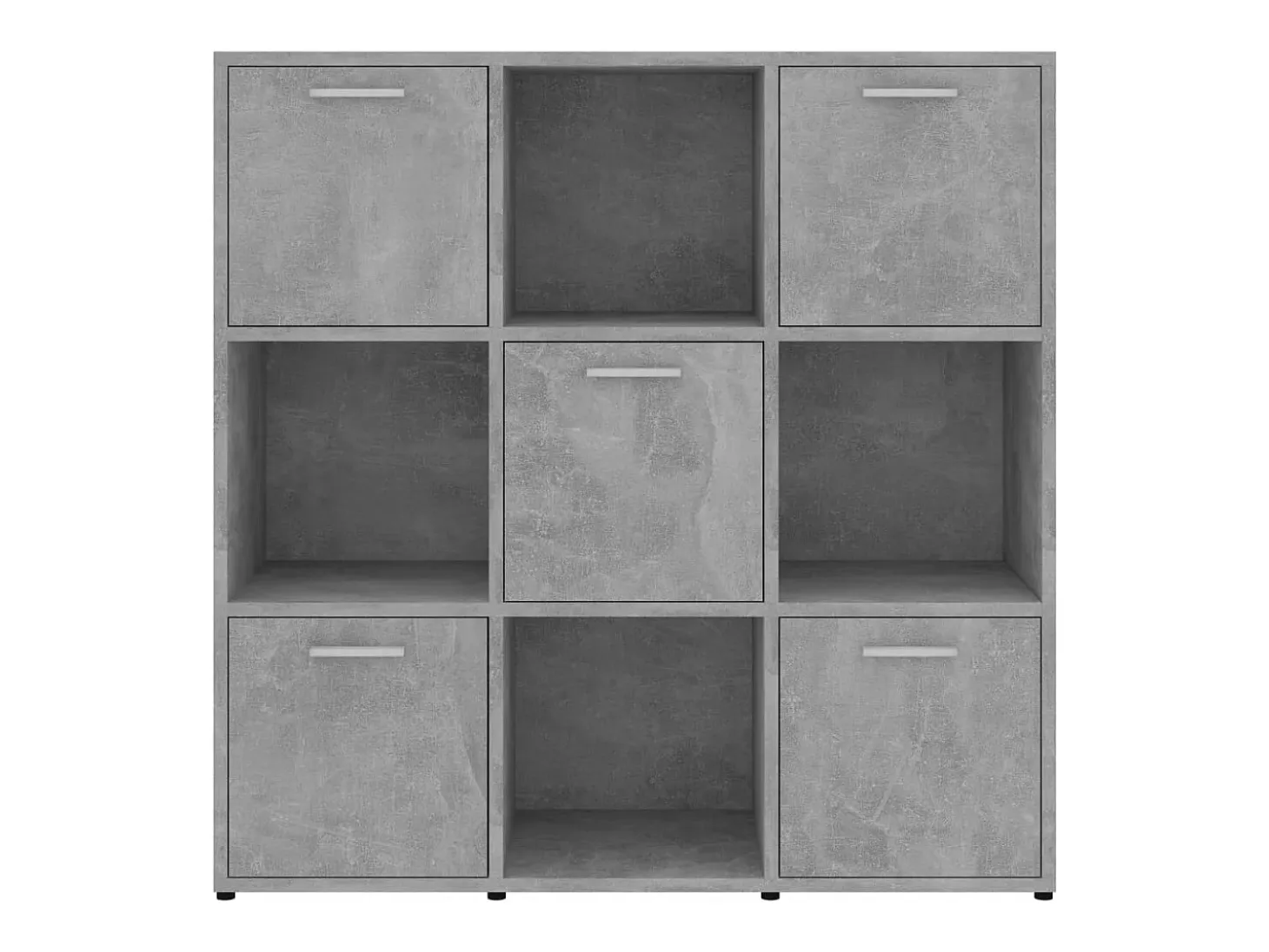 Estantería madera contrachapada gris hormigón 90x30x90 cm