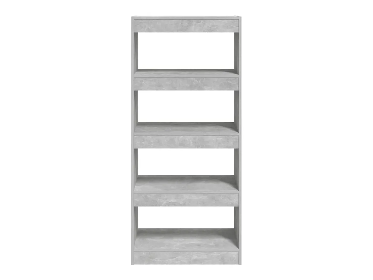 Estantería madera contrachapada gris hormigón 60x30x135 cm