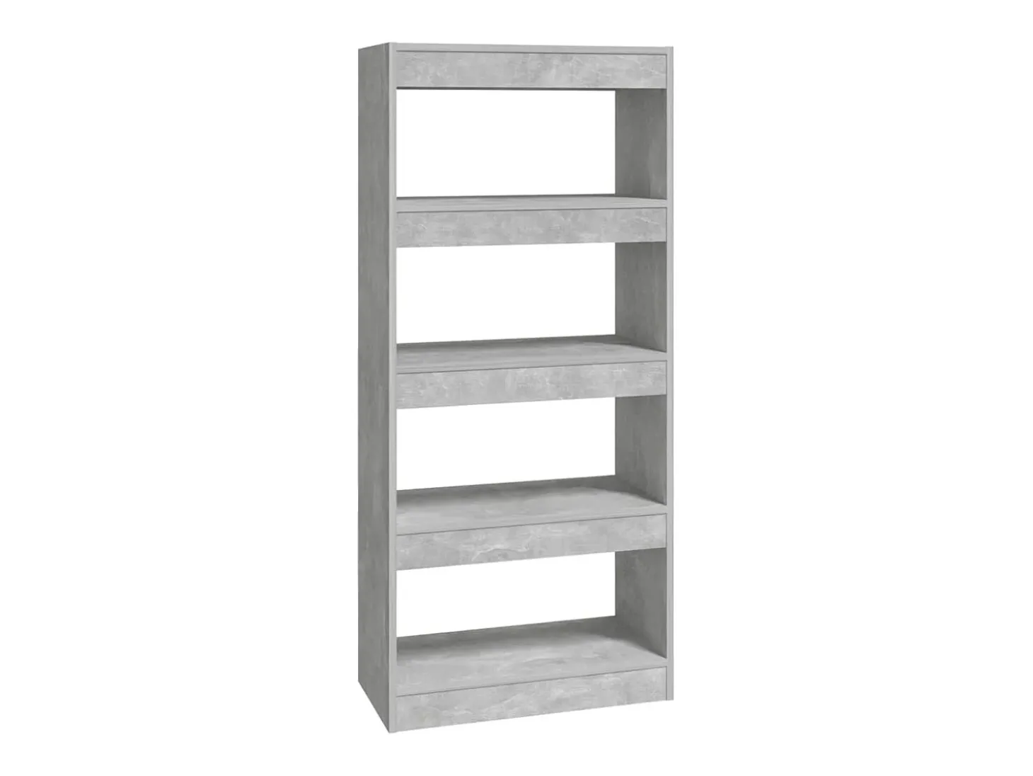 Estantería madera contrachapada gris hormigón 60x30x135 cm