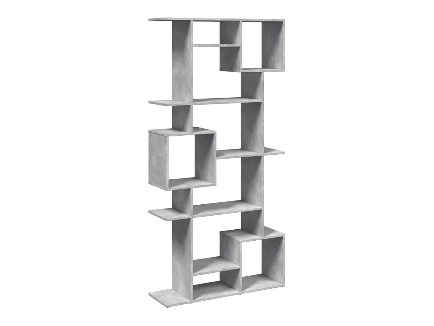 Estantería madera contrachapada gris hormigón 92x29x188 cm