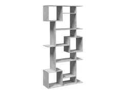 Estantería madera contrachapada gris hormigón 92x29x188 cm