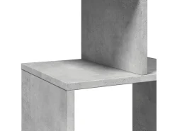 Estantería madera contrachapada gris hormigón 92x29x188 cm