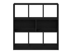 Estantería madera contrachapada negro roble 97,5x29,5x100 cm