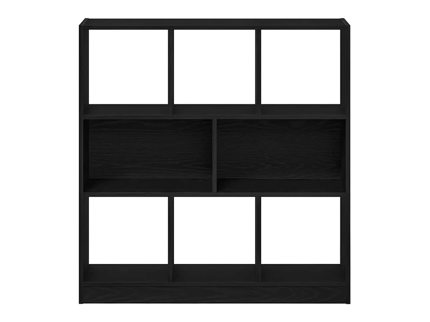 Estantería madera contrachapada negro roble 97,5x29,5x100 cm