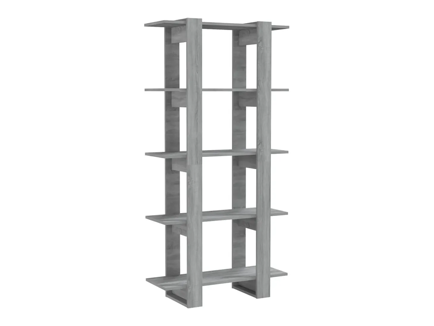 Estantería madera contrachapada gris Sonoma 80x30x160 cm